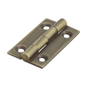 Solid Drawn Hinge - Solid Brass - Antique Brass 38 x 22