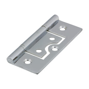Plain Bearing Flush Hinge - Solid Brass - Polished Chrome 75 x 50
