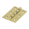 Double Steel Washered Butt Hinge - Solid Brass - Polished Brass 76 x 50