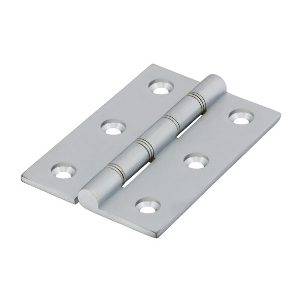 Double Stainless Steel Washered Butt Hinge - Solid Brass - Satin Chrome 76 x 50