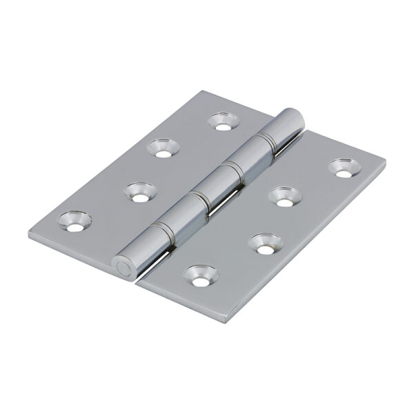 234708_w1.jpg Double Stainless Steel Washered Butt Hinge - Solid Brass - Polished Chrome 102 x 75