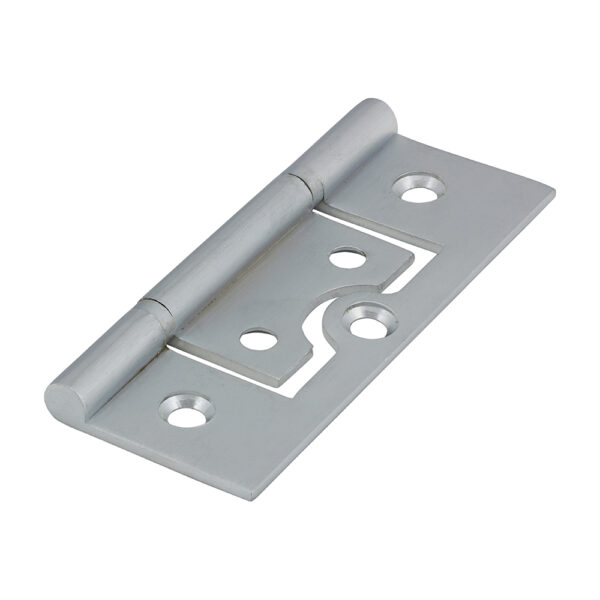 Plain Bearing Flush Hinge - Solid Brass - Satin Chrome 75 x 50