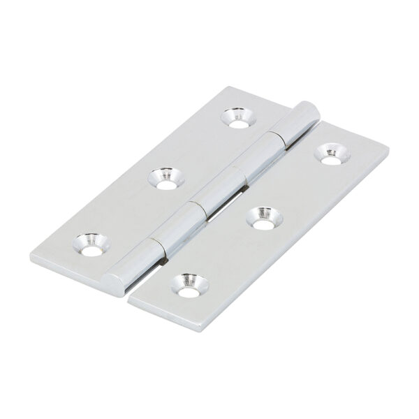 Solid Drawn Hinge - Solid Brass - Polished Chrome 64 x 35