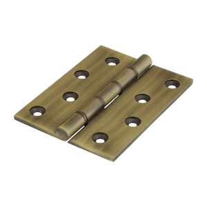 Double Phosphor Bronze Washered Butt Hinge - Solid Brass - Antique Brass 102 x 75