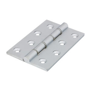 Double Stainless Steel Washered Butt Hinge - Solid Brass - Satin Chrome 102 x 67