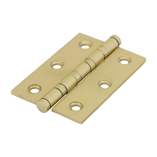 Performance Ball Race Hinge - Solid Brass - Polished Brass 76 x 50