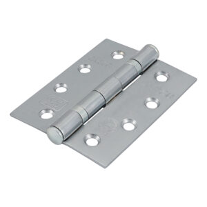 Grade 11 Ball Bearing Fire Door Hinges - Satin Chrome 101 x 76 x 2.6