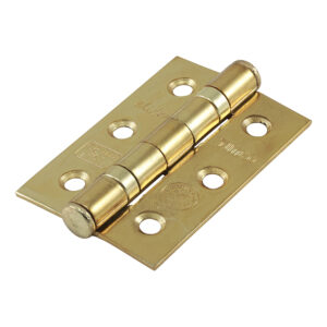 Grade 7 Ball Bearing Fire Door Hinges - Electro Brass 76 x 50 x 2.0