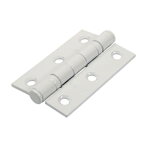 Twin Ball Bearing Hinges - Steel – White 76 x 51