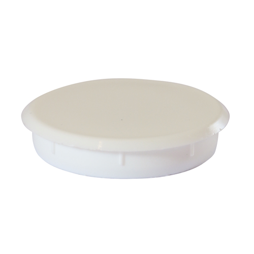 Hinge Hole Cover Caps – White 35mm