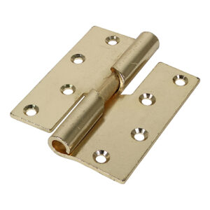 Rising Butt Hinge (466) - Right Hand - Electro Brass 100 x 86