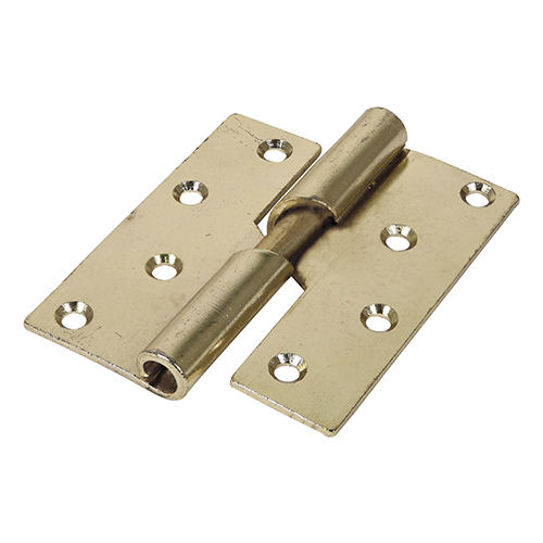 Rising Butt Hinge (466) - Left Hand - Electro Brass 100 x 86