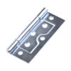 Flush Hinge (105) – Zinc 75 x 51