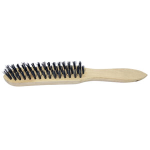 Wooden Handle Wire Brush SS 4 Rows