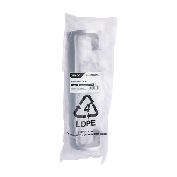 725084BX_w2.jpg Oval Grip Pull Handle - Satin Anodised Aluminium 228mm