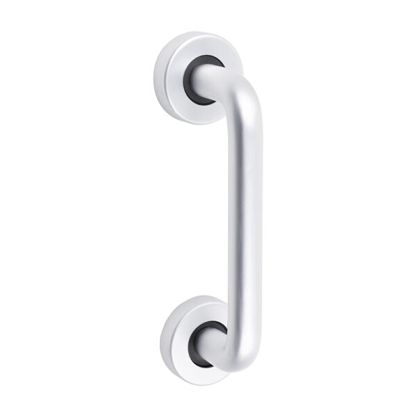 D Shaped Pull Handle On Rose - Satin Anodised Aluminium 152 x 19