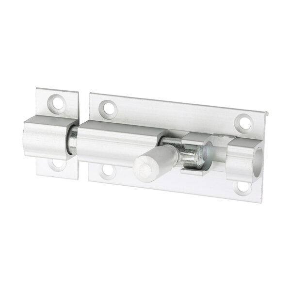 Straight Barrel Bolt - Satin Aluminium 50 x 25