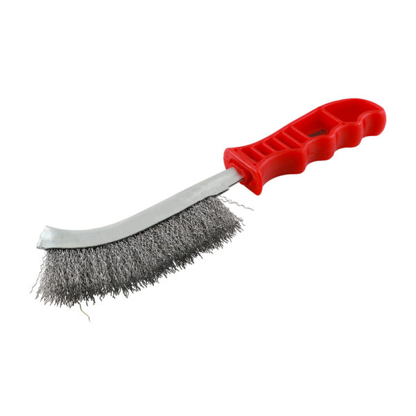Red Handle Wire Brush Steel 255mm