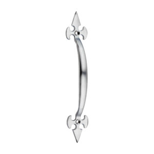 Fleur De Lys Pull Handle - Satin Chrome 178mm