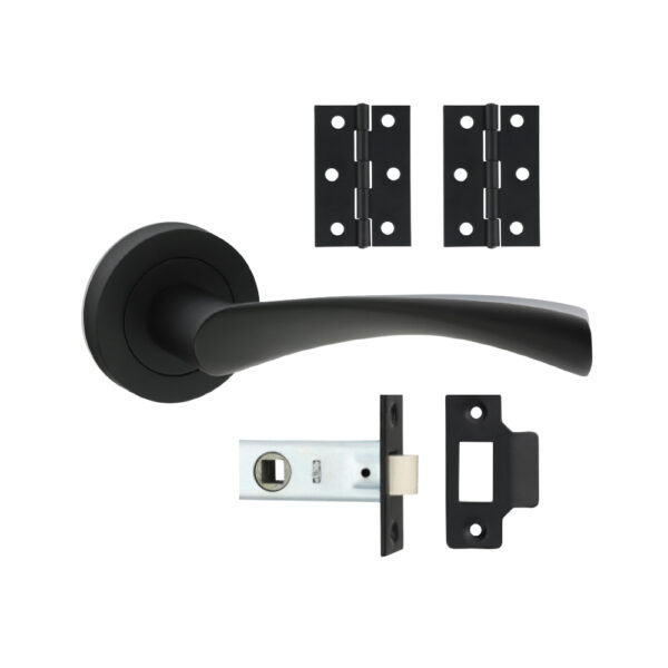 200080_w1.jpg Edleston Lever On Rose Door Pack - Matt Black Mixed