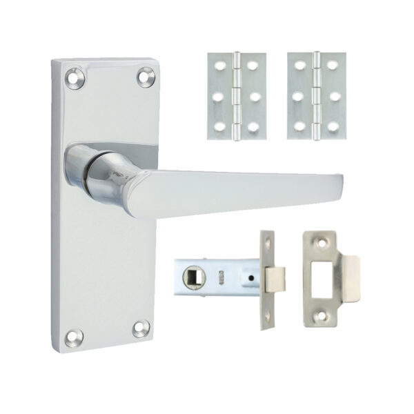 200085_w1.jpg Victorian Straight Latch Door Pack - Polished Chrome Mixed