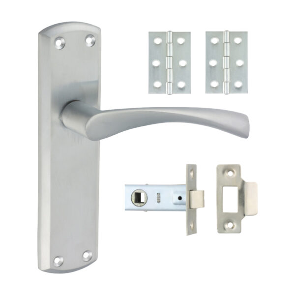 Zeta Latch Door Pack - Satin Chrome Mixed
