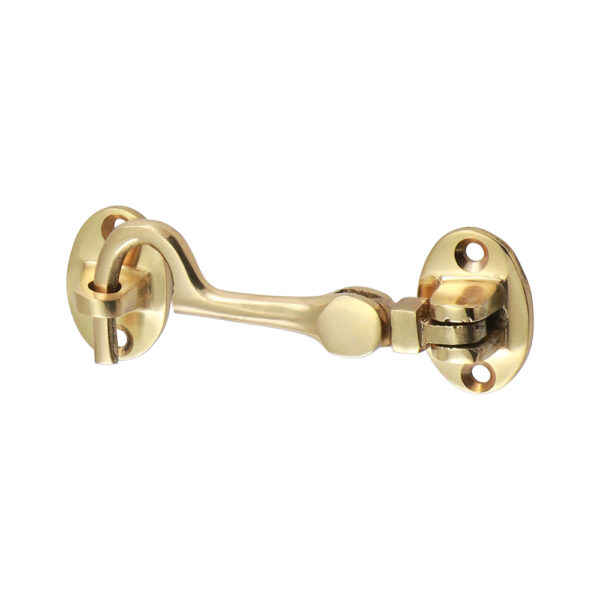 Cabin Hook - Polished Brass 75mm