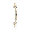 Fleur De Lys Pull Handle - Polished Brass 178mm