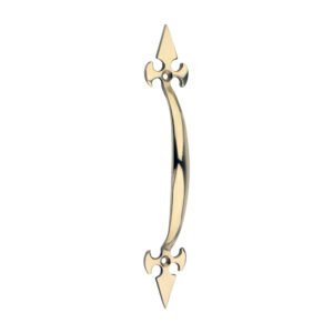 Fleur De Lys Pull Handle - Polished Brass 178mm