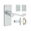 Victorian Scroll Latch Door Pack - Polished Chrome Mixed