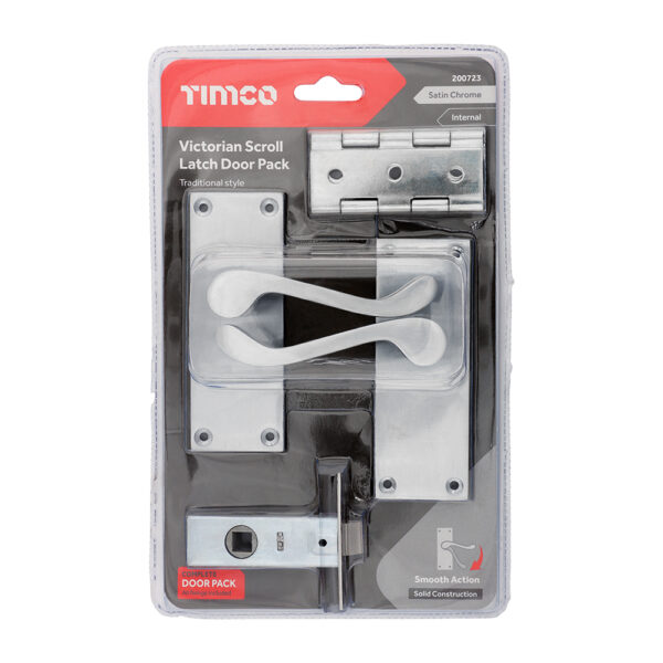 200723_w2.jpg Victorian Scroll Latch Door Pack - Satin Chrome Mixed