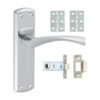 Zeta Latch Door Pack - Polished Chrome Mixed