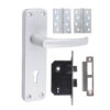 Contractors 3L Lock Door Pack - Satin Anodised Aluminium 154 x 40