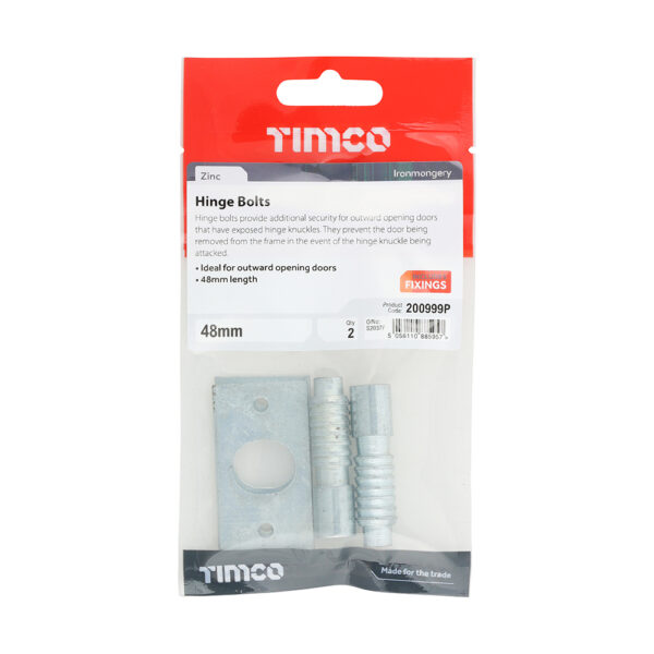 Hinge Bolts – Zinc 48mm