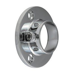 Locking End Sockets - For Round Tube - Polished Chrome 25mm