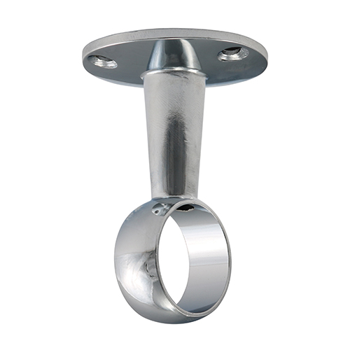 Centre Bracket - For Round Tube - Polished Chrome 25mm