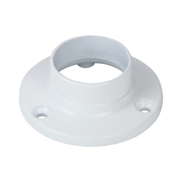 End Socket - For Round Tube – White 25mm