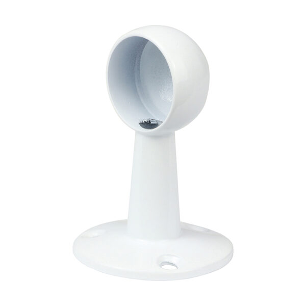 End Brackets - For Round Tube – White 25mm