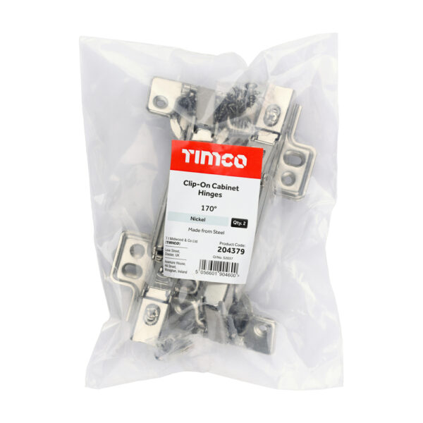 Stacked from 4 images. Method=B (R=8,S=4) Clip-On Cabinet Hinges – Nickel 170 Degree