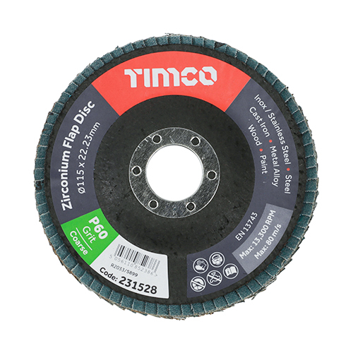 Flap Disc Zirconium P60 115 x 22.23