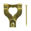 Picture Hanging Hooks - Double - Electro Brass No.3 Double