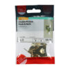 Picture Hanging Hooks - Double - Electro Brass No.3 Double