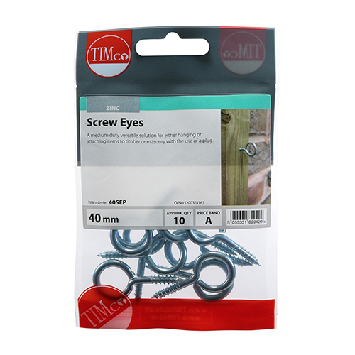 Screw Eyes – Zinc 40mm