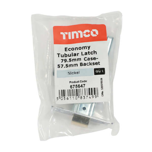 Economy Tubular Latch – Nickel 79.5 case / 57.5 backset