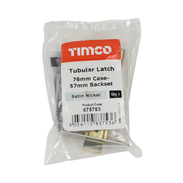 Tubular Latch - Satin Nickel 76 case / 57 backset 67 case / 45 backset
