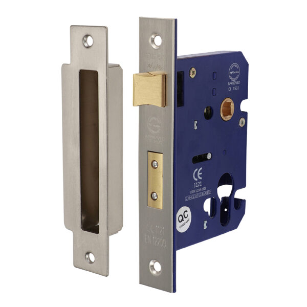 Euro Sashlock - Satin Nickel 78 case / 56 backset