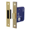 3 Lever Deadlock - Electro Brass 65 case / 45 backset