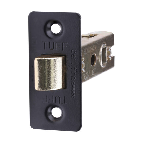 Tubular Latch - Matt Black 76 case / 57 backset