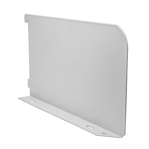 Twin Slot Shelf End – White 200mm