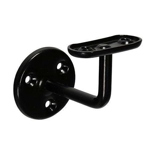 Steel Handrail Brackets – Black 63mm